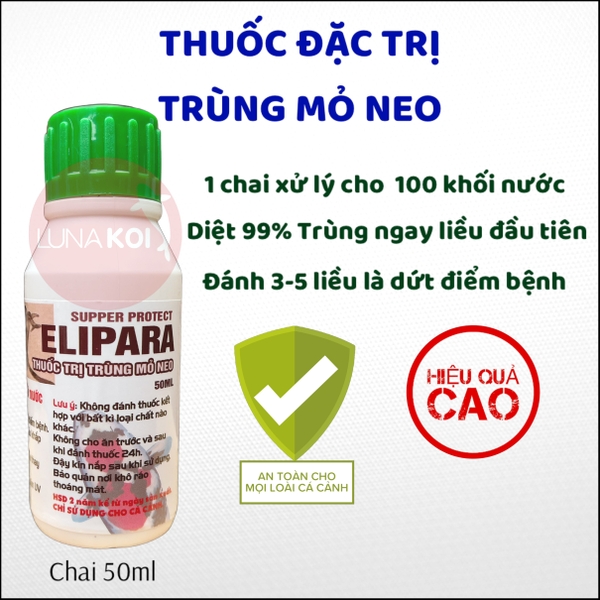 1 elipara thuoc tri benh trung mo neo ca canh ca koi dut diem khong tai lai