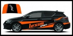 Decal tem sườn ô tô thể thao dành cho Lexus