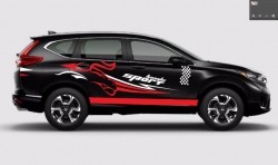 Decal thể thao cho sườn xe ô tô Fortuner cực độc đáo