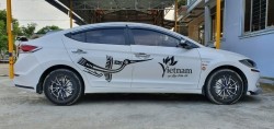 Decal thiết kế sườn ô tô họa tiết Lạc Hồng