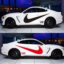 Decal tem sườn ô tô Nike độc đáo