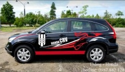 Decal thiết kế sườn xe hơi ô tô cho Honda CRV 2018-2019