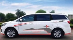 Decal tem sườn xe hơi ô tô cho xe Kia Sedona