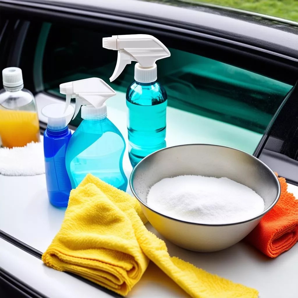 Nguyên liệu cần chuẩn bị để pha nước rửa kính ô tô