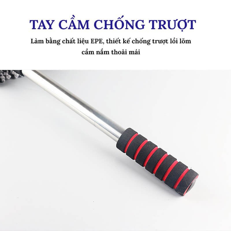 Tay cầm chống trơn trượt của chổi vệ sinh xe ô tô giúp cầm nắm chắc chắn