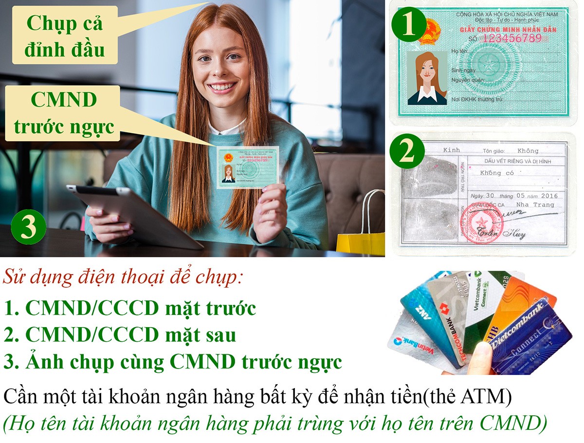 Chứng minh nhân dân hoặc Căn cước công dân - giấy tờ cần thiết khi cầm bằng lái xe ô tô tại Hải Phòng hoặc vay online