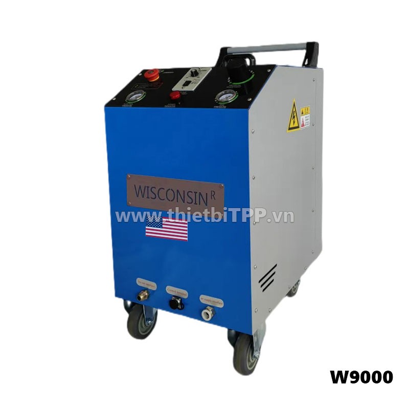 Máy bắn đá khô vệ sinh xe ô tô Wisconsin W9000 chuyên nghiệp