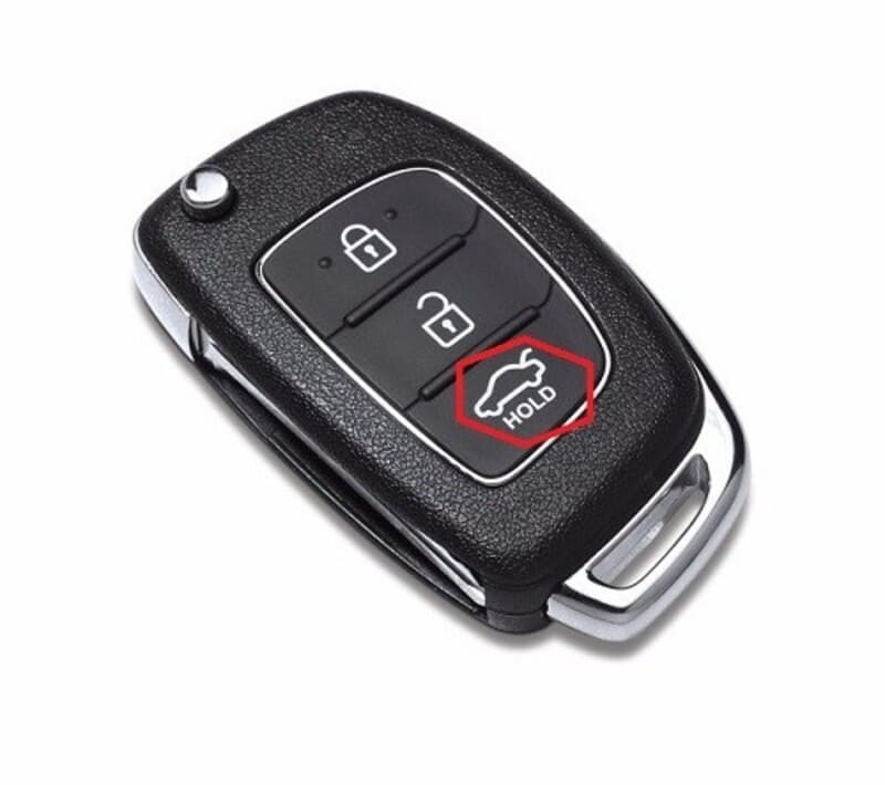 Nút mở cốp xe ô tô trên chìa khóa xe Hyundai i10