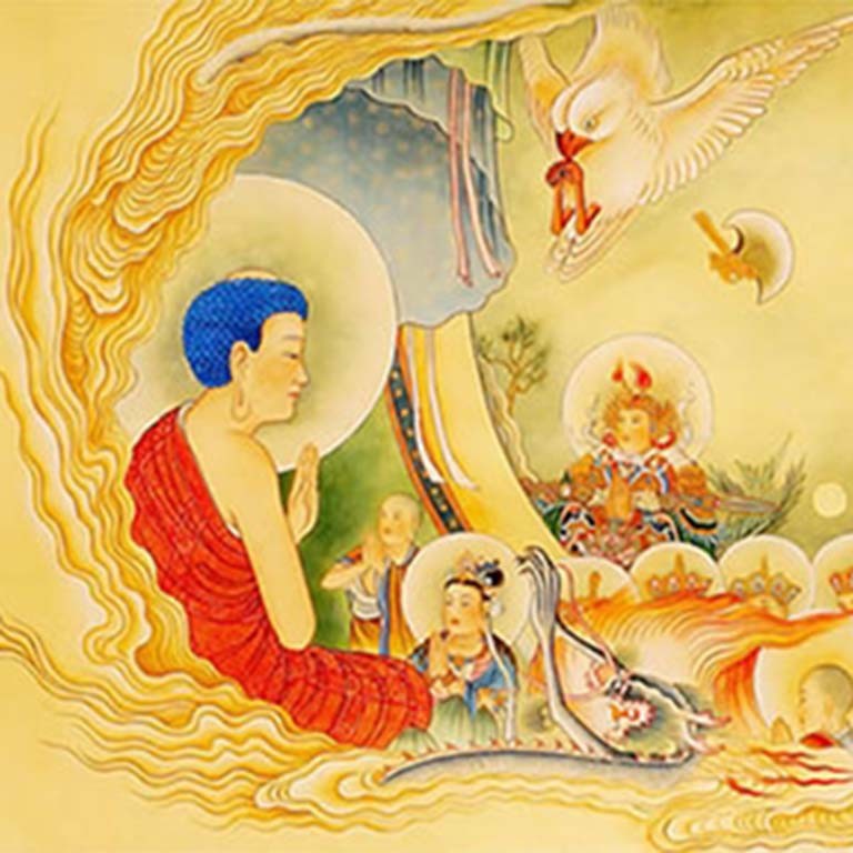 Tượng Phật A Di Đà biểu tượng bình an và trí tuệ