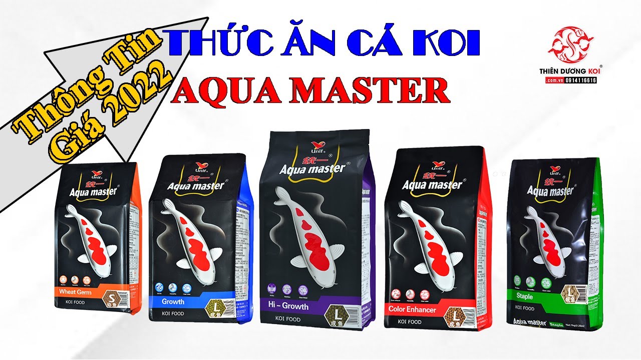 Thức ăn cá Koi Aqua Master: Bí quyết nuôi cá Koi đẹp như mơ