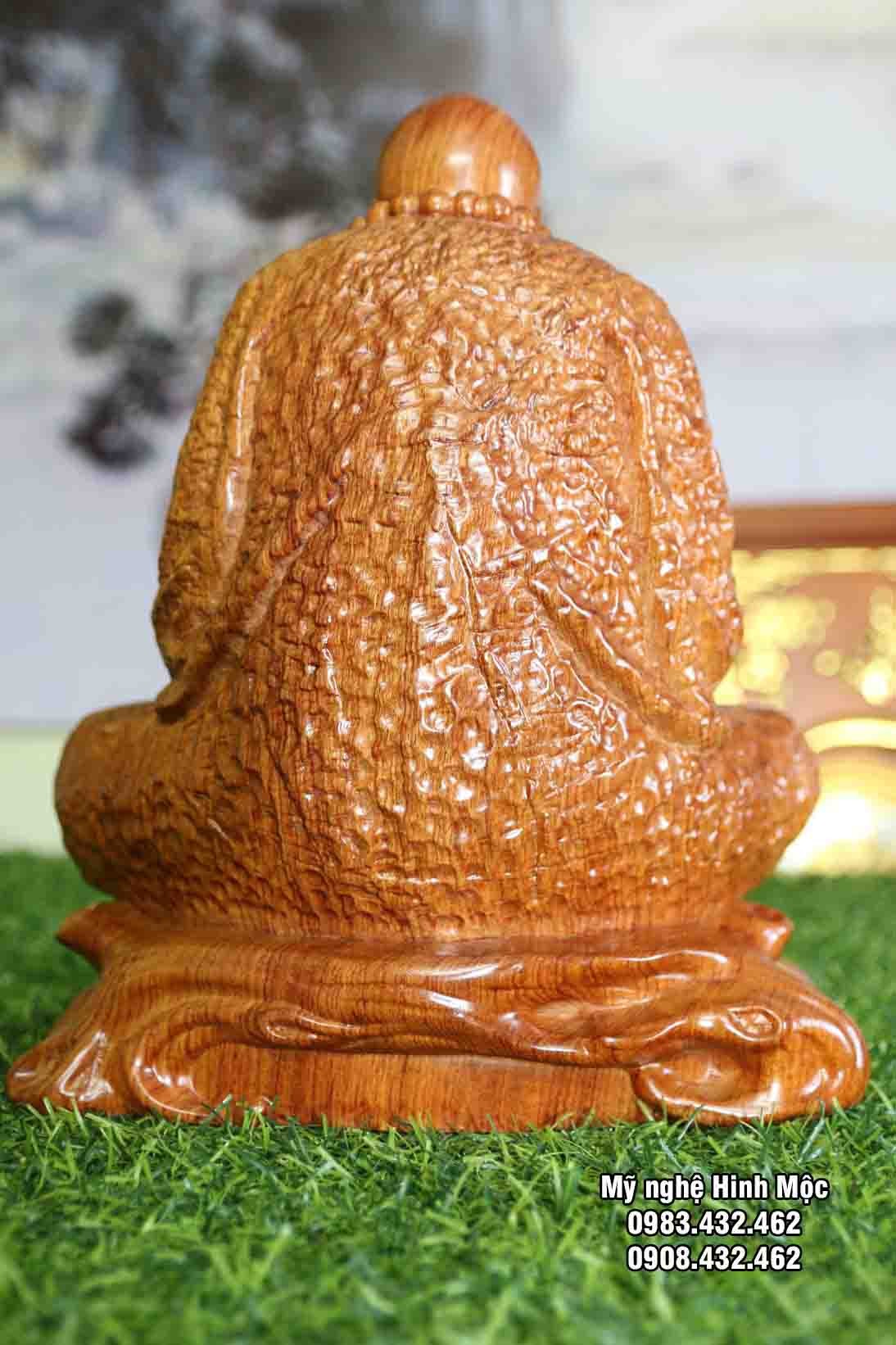 Tượng gỗ Đạt Ma thiền cỡ nhỏ để xe ô tô